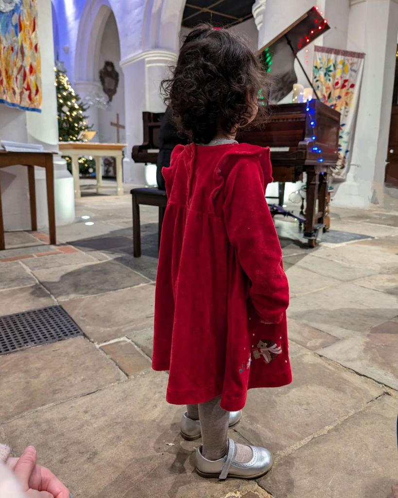 Will Kirk's daughter at a Christmas carol service