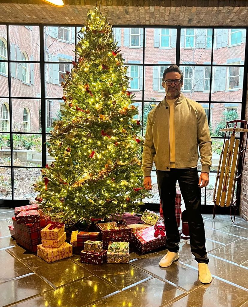 Hugh Jackman shares a photograph on Christmas Eve on Instagram