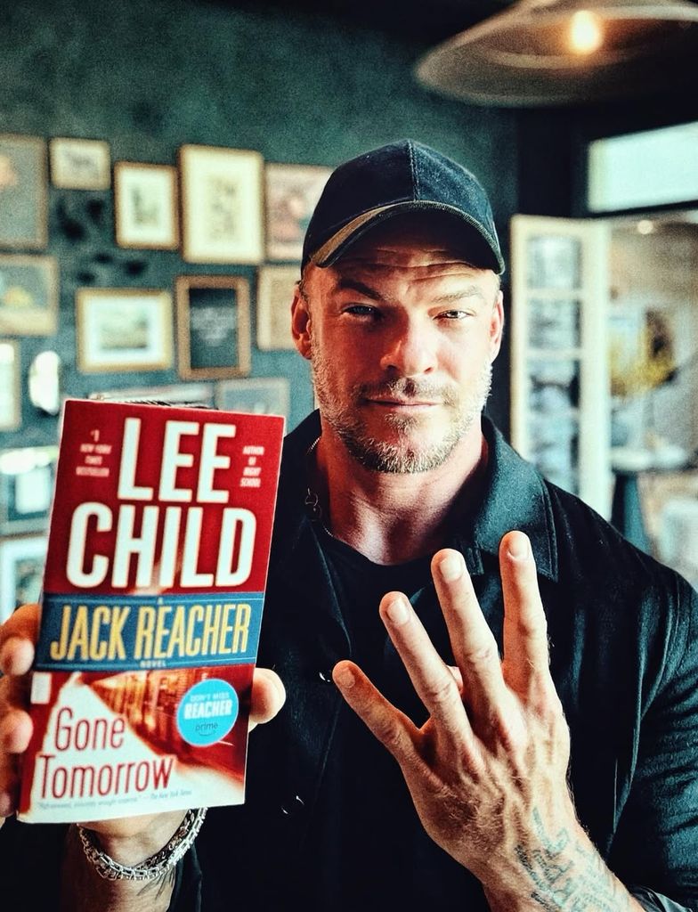 Alan Ritchson shares a photo of the Jack Reacher novel that will serve as the backdrop for season four of "Reacher," posted on Instagram