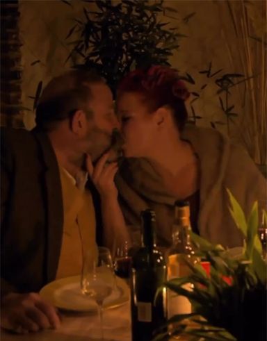 Dick and Angel kiss on date night