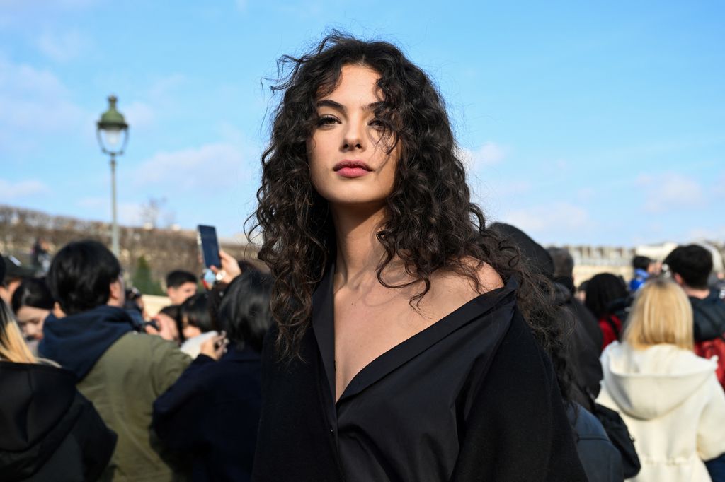 Deva Cassel (daughter of Monica Bellucci and Vincent Cassel) leaves after the presentation of creations by Christian Dior for the Women Ready-to-wear Fall-Winter 2024/2025 collection as part of the Paris Fashion Week, in Paris on February 27, 2024. (Photo by MIGUEL MEDINA / AFP) (Photo by MIGUEL MEDINA/AFP via Getty Images)