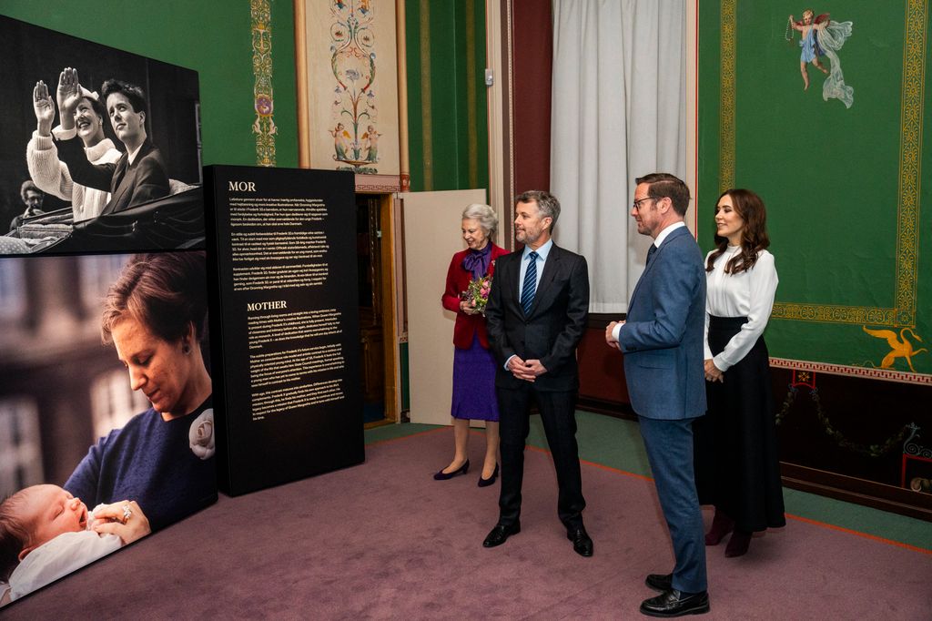 King Frederik and Queen Mary at a museum exhibition