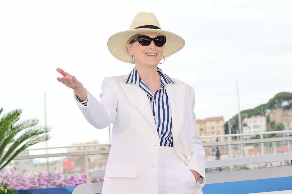 Meryl Streep attends a photocall as she receives an honorary Palme d'Or at the 77th annual Cannes Film Festival at Palais des Festivals
