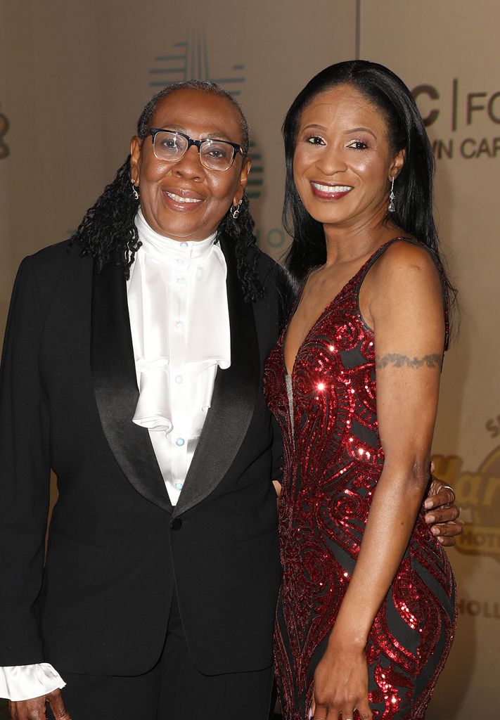 Ms. Gloria Carter and Roxanne Wiltshire are seen arriving to the 2019 Shawn Carter Foundation Gala at Seminole Hard Rock Hotel and Casino on November 16, 2019 in Miami, Florida