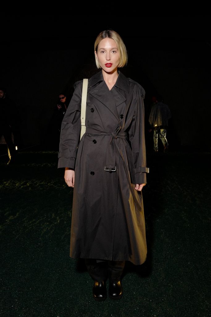 Princess Maria-Olympia of Greece and Denmark attends the Burberry Winter 2024 show during London Fashion Week on February 19, 2024 in London, England. (Photo by Dave Benett/Getty Images for Burberry)