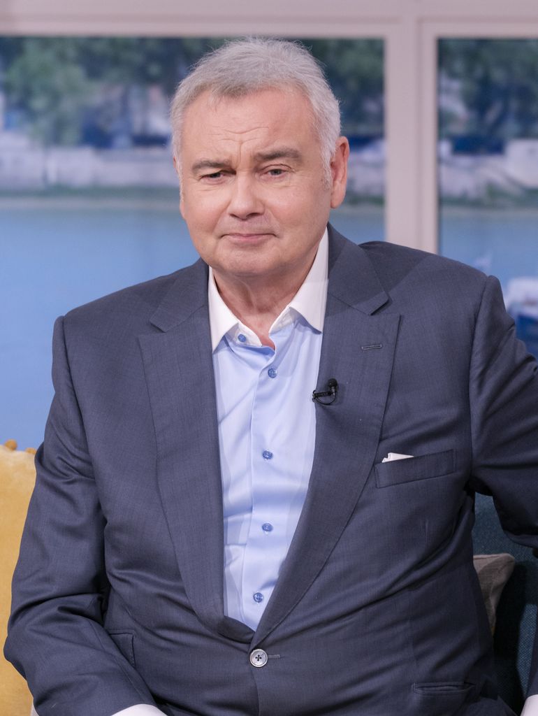 Eamonn Holmes looking concerned in a suit