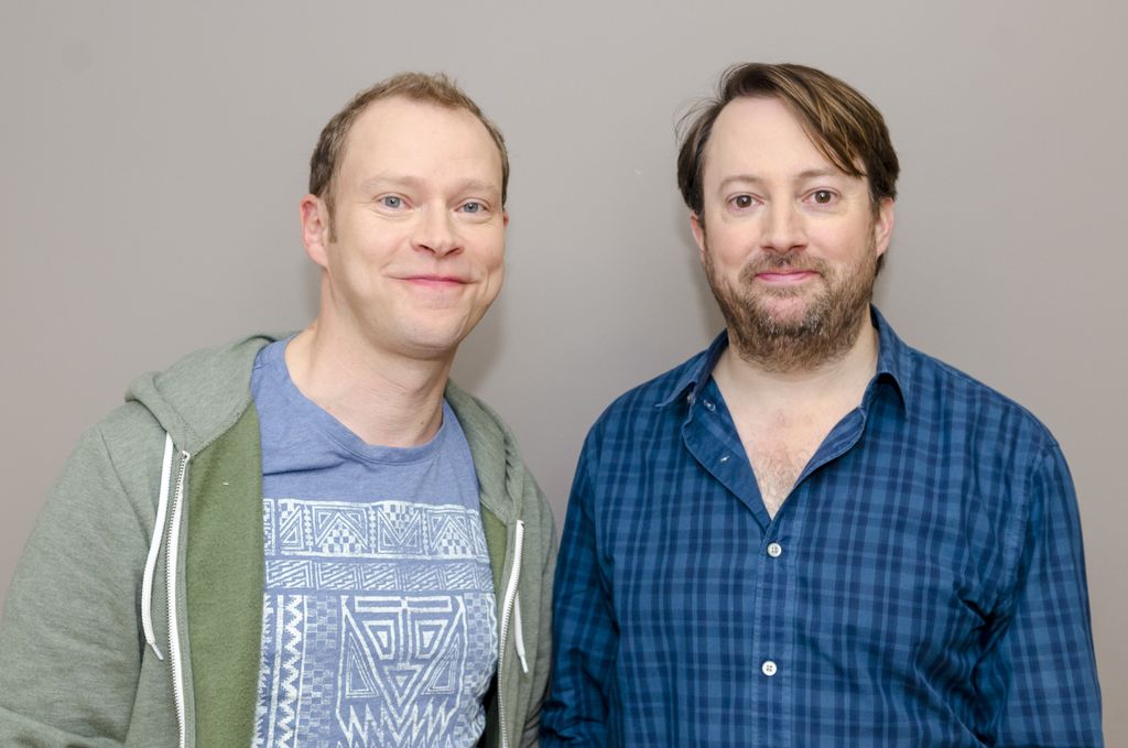 robert webb and david mitchell smiling 