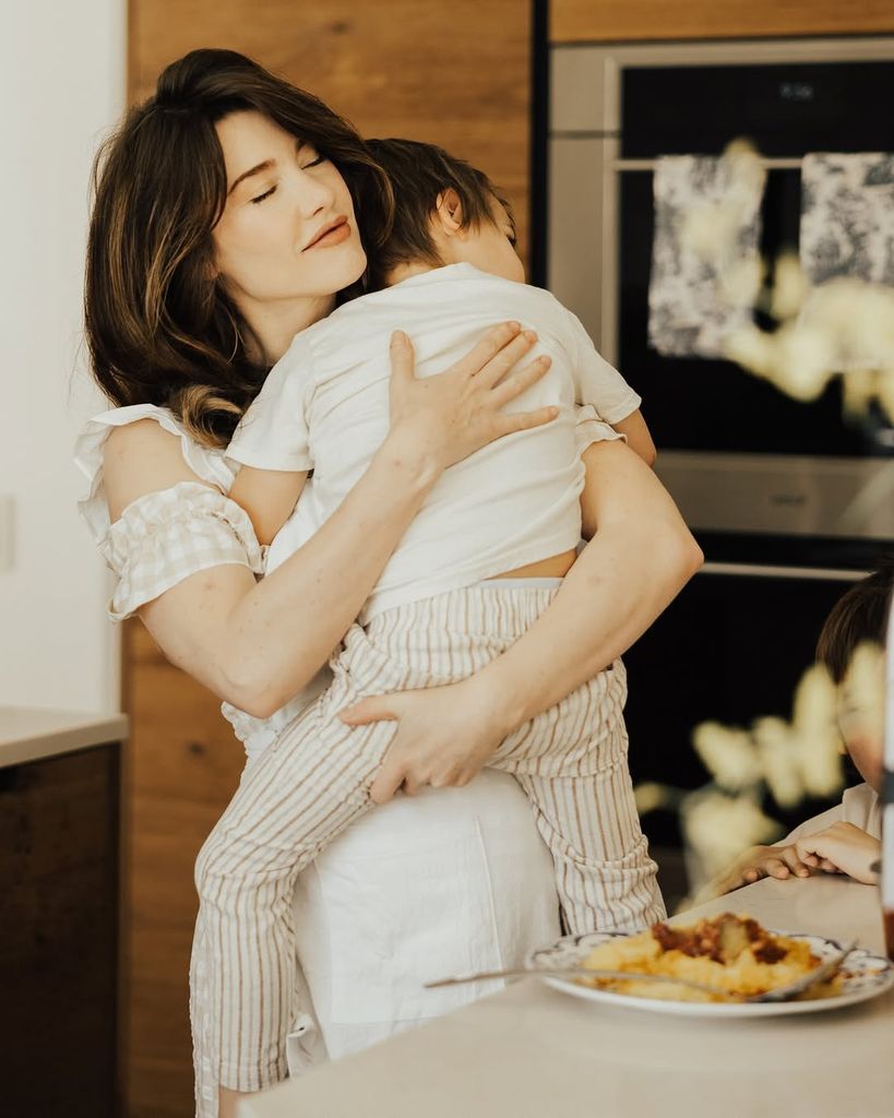Jacqueline MacInnes Wood with son Rise