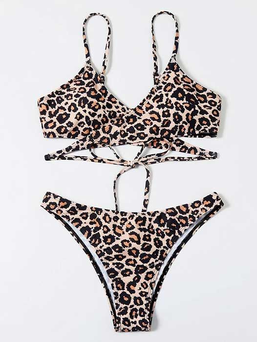 leopard print bikini