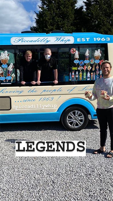 Olly Murs birthday ice cream van