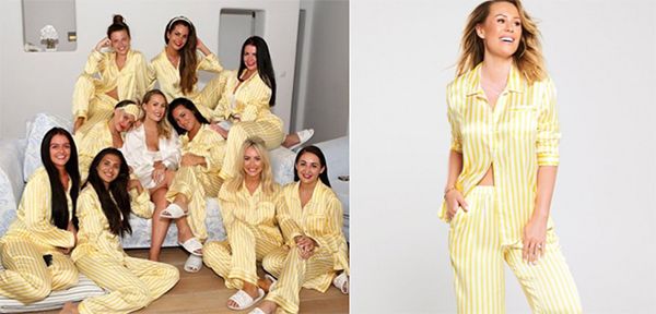 kate wright yellow striped pyjamas