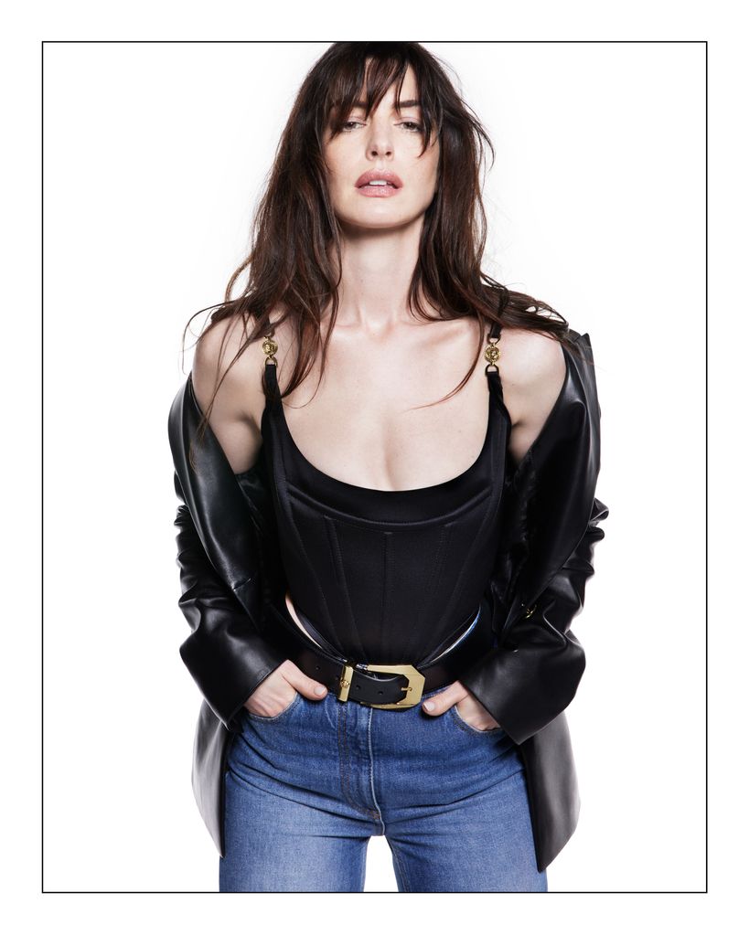 Anne Hathaway for the Versace Icons campaign
