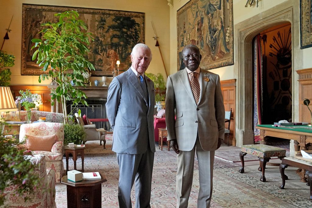 The King with Ghana's Asante King, Otumfuo Osei Tutu II inside the drawing room