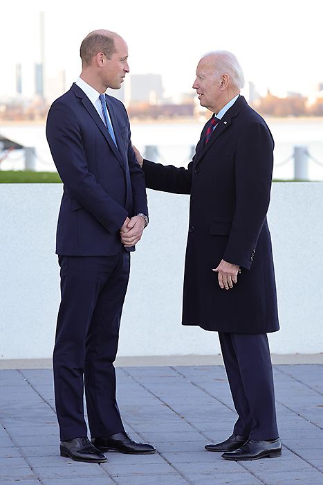 Prince William greets Joe Biden in Boston