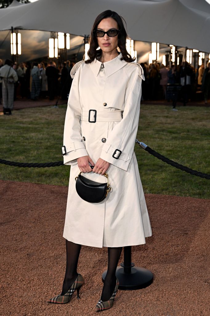 Alexa Chung attends the Burberry show during London Fashion Week September 2025 at Hyde Park on September 22, 2025 in London, England. (Photo by Jeff Spicer/Getty Images)
