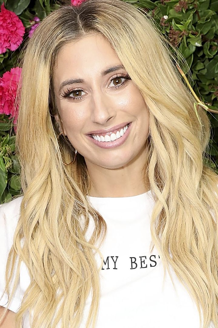stacey solomon white tshirt floral background
