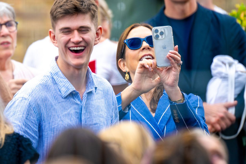 The Danish Queen proudly filmed her son