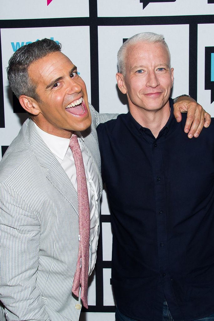 Andy Cohen and Anderson Cooper at Watch What Happens Live in 2014