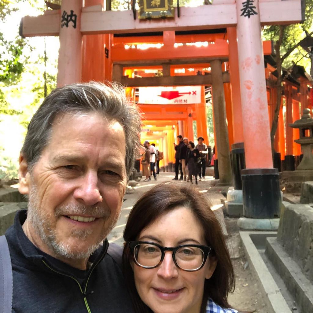 Tim Matheson and his wife Elizabeth Marighetto on their honeymoon in Japan in 2018