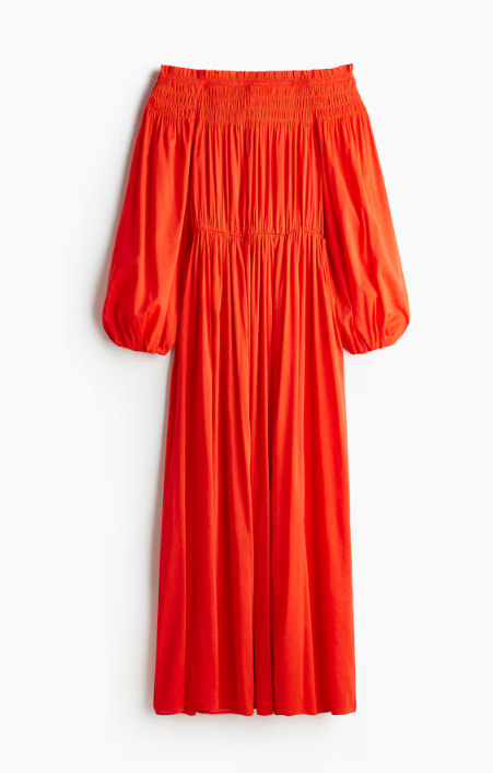 Hm fora do ombro Princesa Kate Alexander Mc Rainha Red Dress Dupe.