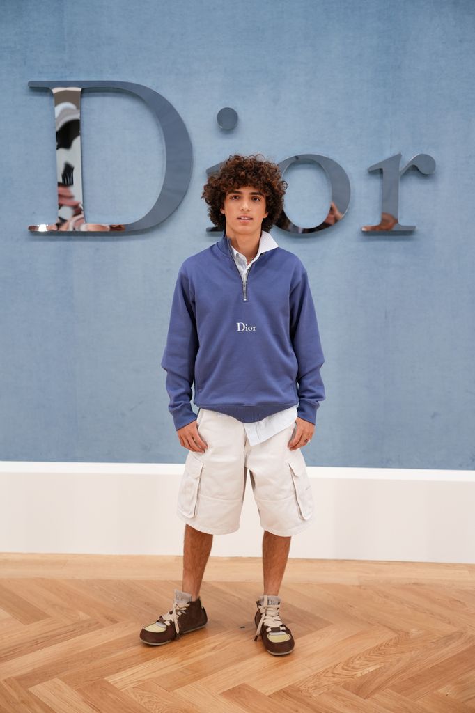 Levi McConaughey at the Dior Menswear Spring/Summer 2026 show as part of Paris Fashion Week 