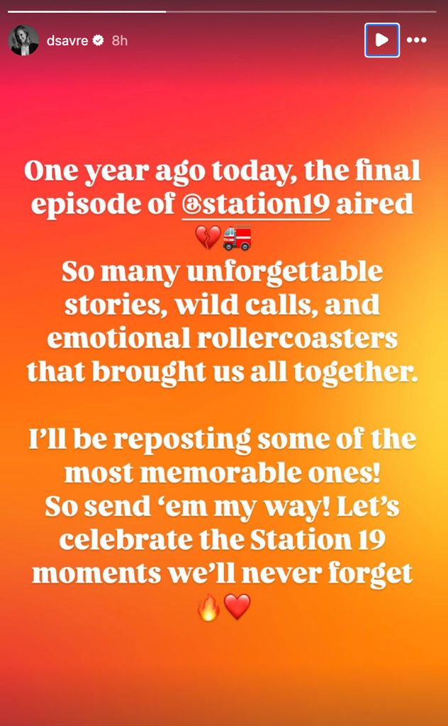 Station 19 Star partage le post `` émotionnel '' sur le spectacle - un an après l'annulation 1 Réaction des fans