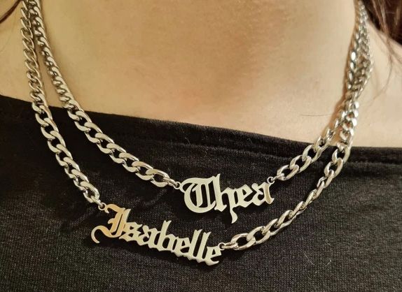 Gothic Name Necklace