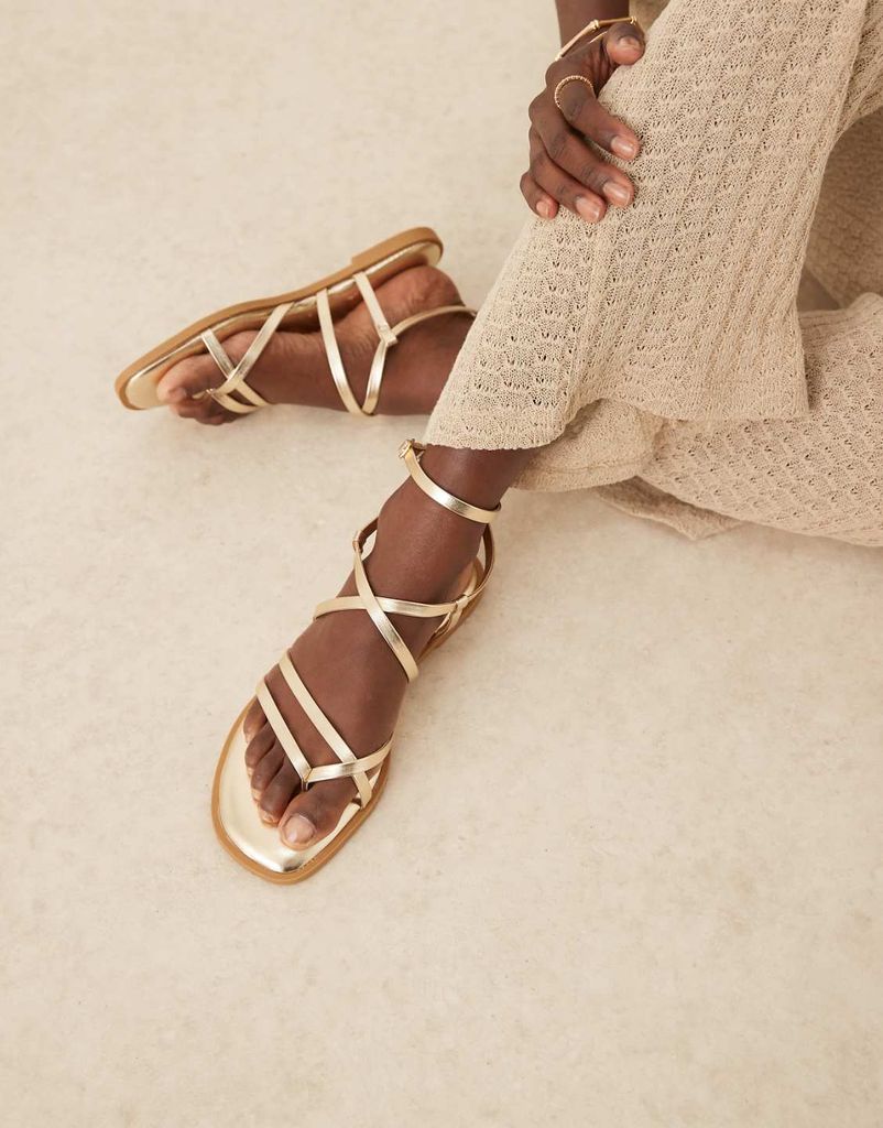 ASOS gold sandals