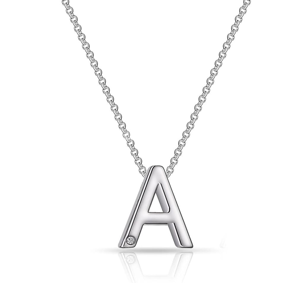 Philip Jones Silver Plated Initial Necklace