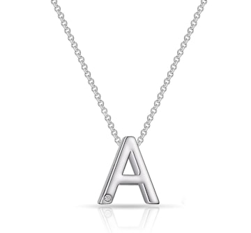 Philip Jones Silver Plated Initial Necklace