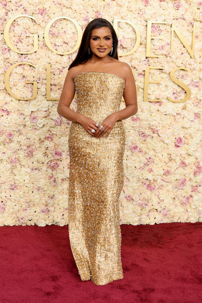 Mindy Kaling attends the 82nd Annual Golden Globe Awards at The Beverly Hilton on January 05, 2025 in Beverly Hills, California