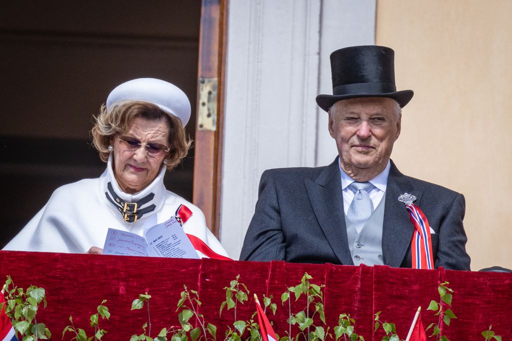 King Harald V appeared publicly for the first since since his hospital stay