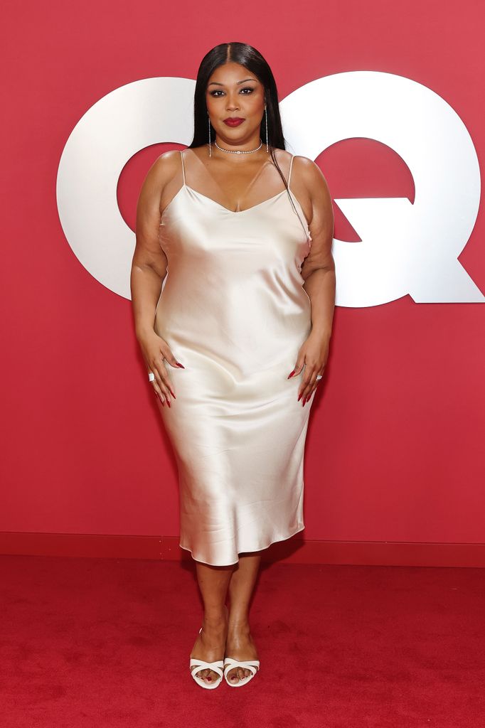 photo of lizzo in slip dress at gq men of the year event