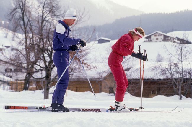 Princess Diana skiing with King Charles