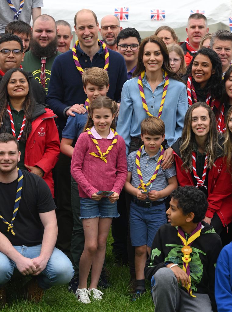 The Prince & Princess of Wales are joined by Prince George, Princess Charlotte and Prince Louis to volunteer with the Scouts