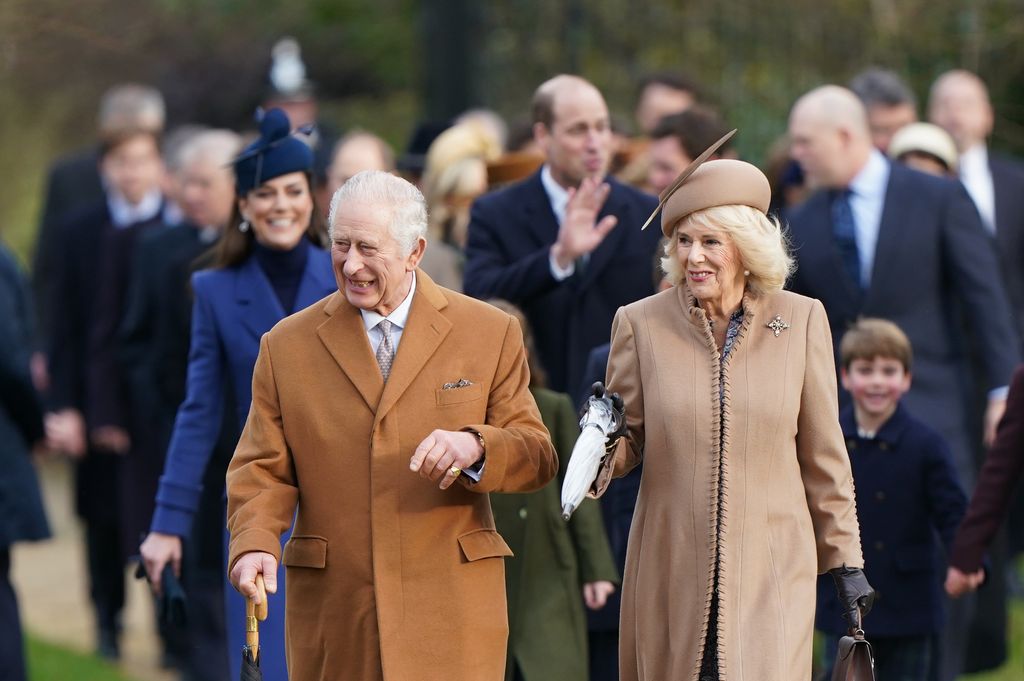 Charles and Camilla lead royals to church on Christmas Day