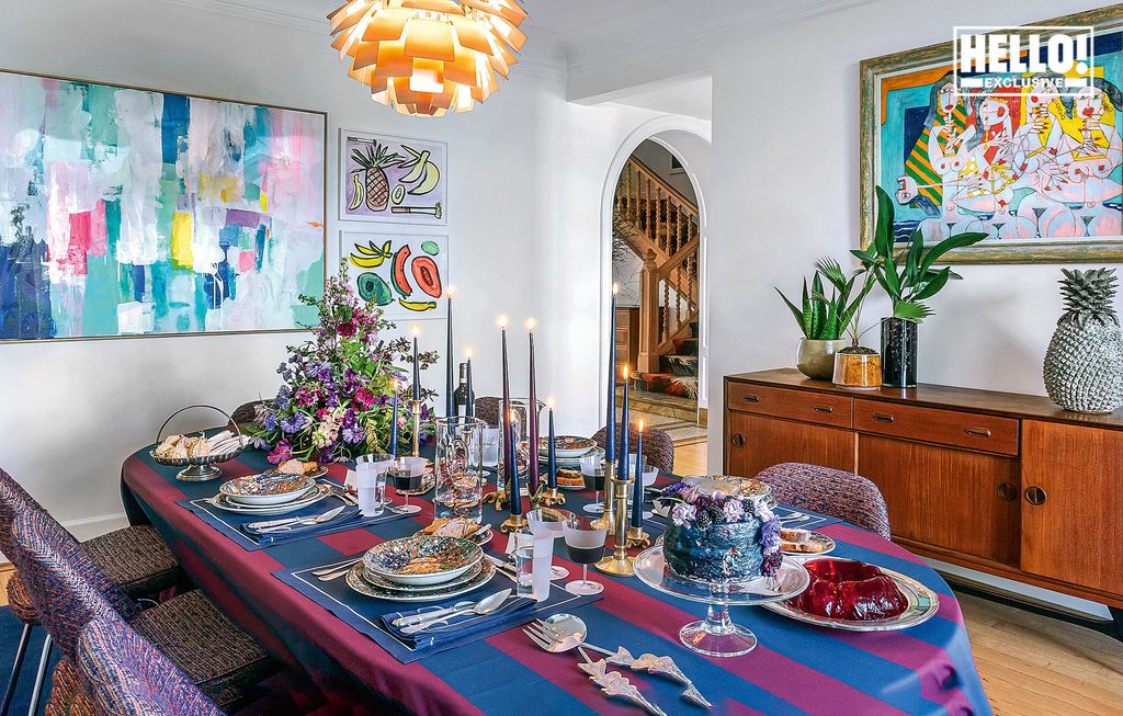 Victoria-Maria Geyer's Brussels townhouse's colourful dining room