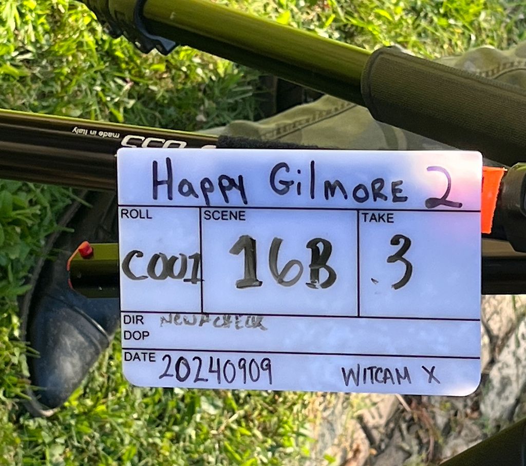  The clapper is seen on the set of "Happy Gilmore 2" 