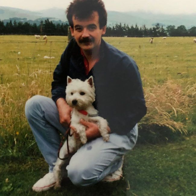 gemma atkinson dad posing dog