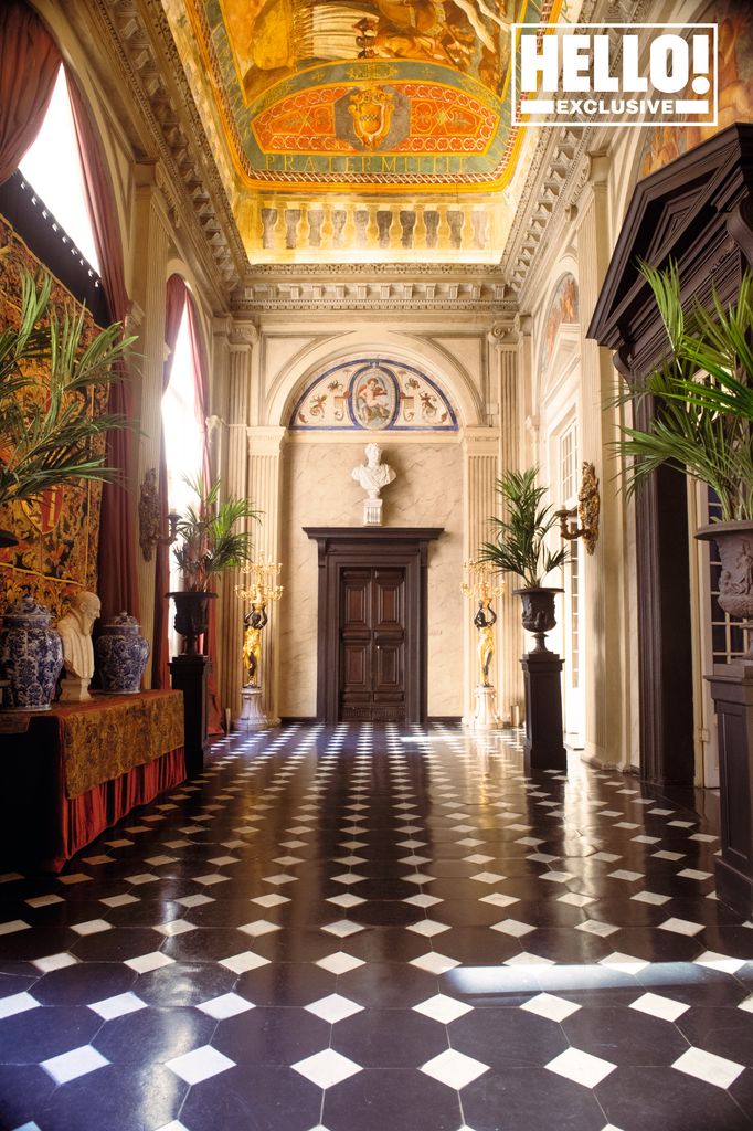 Tiled hallway in The Palazzo Spinola in Genoa 