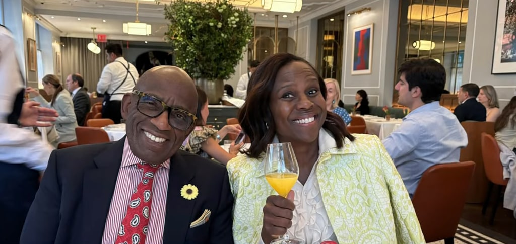 Photo shared by Al Roker on the 3rd Hour of TODAY, Monday May 12, of his Mother's Day celebrations with Deborah Roberts at Cafe Boulud