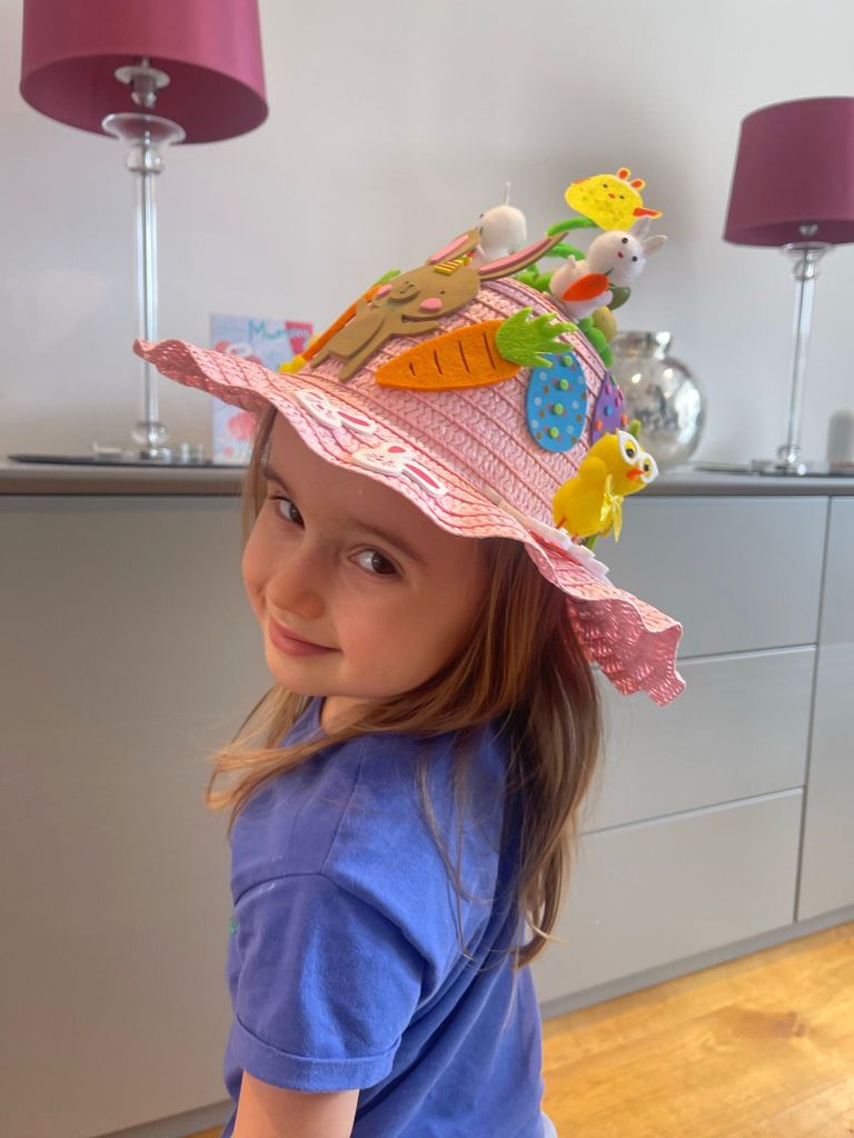 Ella looked so cute in her Easter bonnet