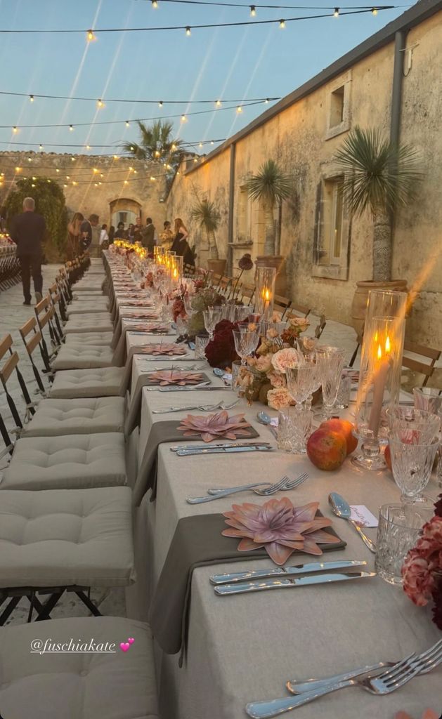 candelit banquet outside