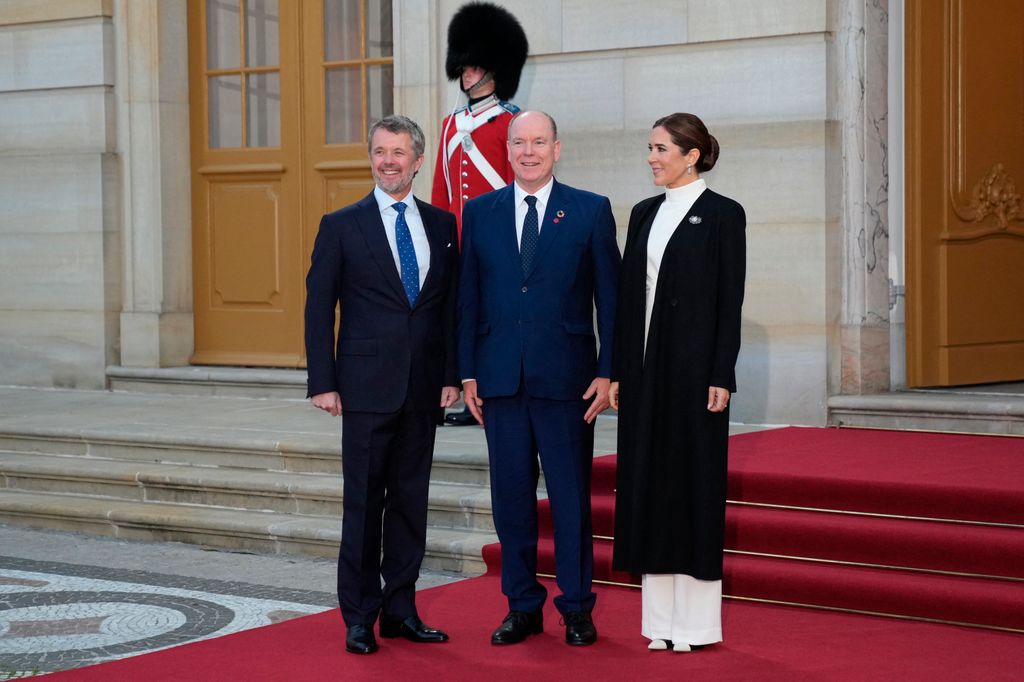 Frederik and Mary welcomed Prince Albert of Monaco to the palace