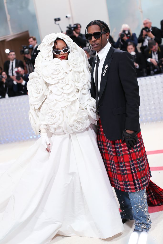 Rihanna and A$AP Rocky at the 2023 Met Gala