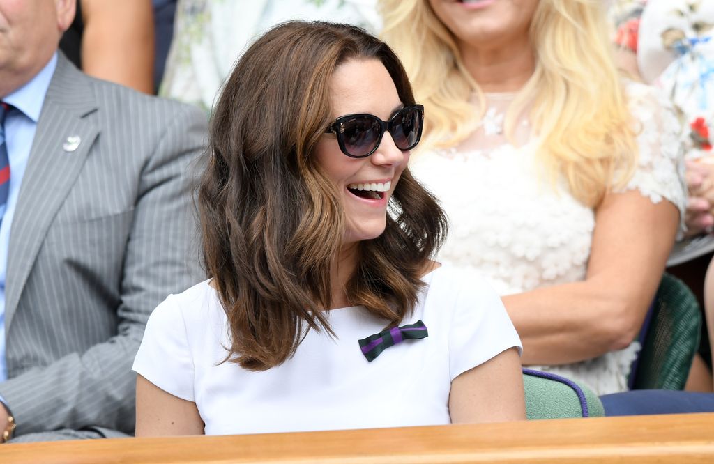 Princess Kate in sunglasses at Wimbledon in 2017