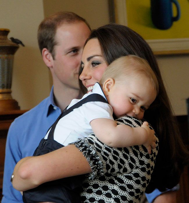 Princess Kate with baby George in New Zealand, 2014