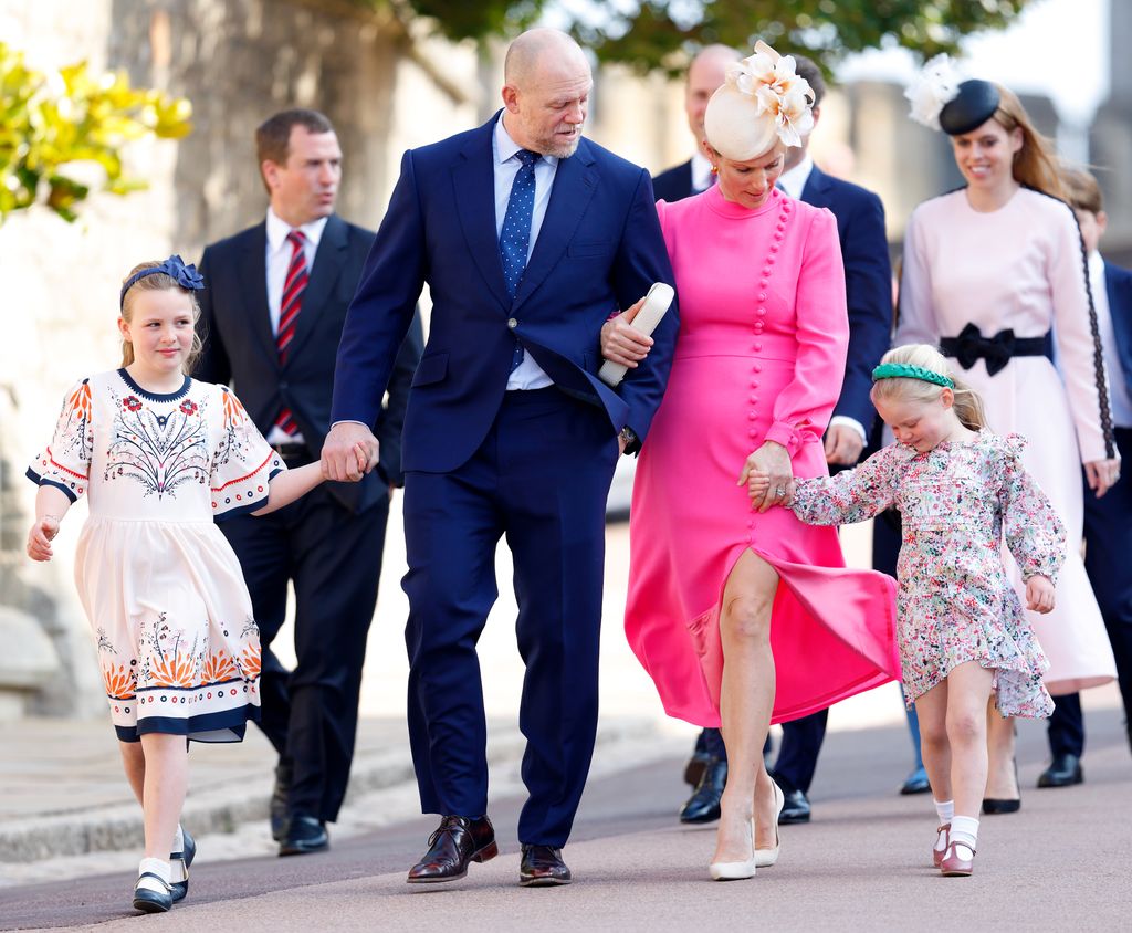family walking to church 