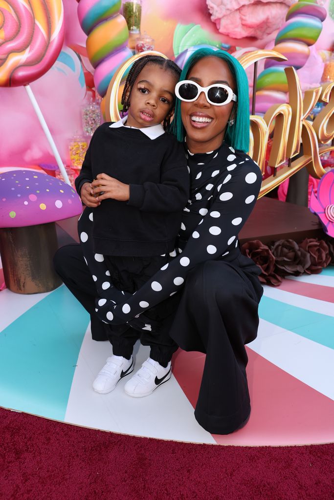 Kelly Rowland and Noah Jon Weatherspoon attend the Los Angeles Premiere of Warner Bros. 
