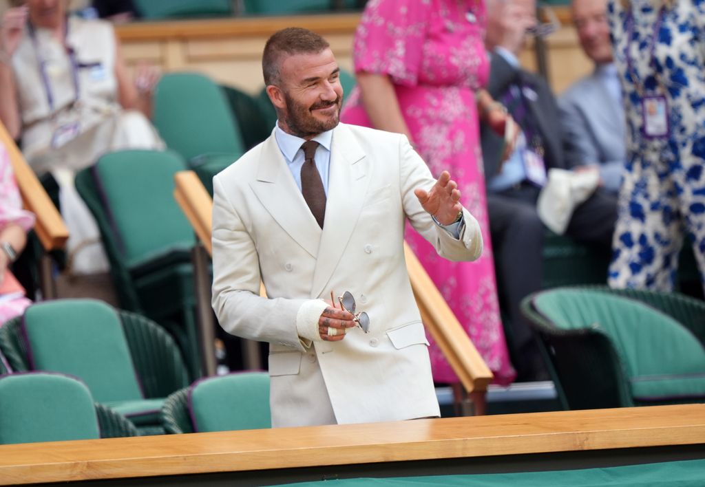 Sir David Beckham in the Royal Box on day one of the 2025 Wimbledon Championships